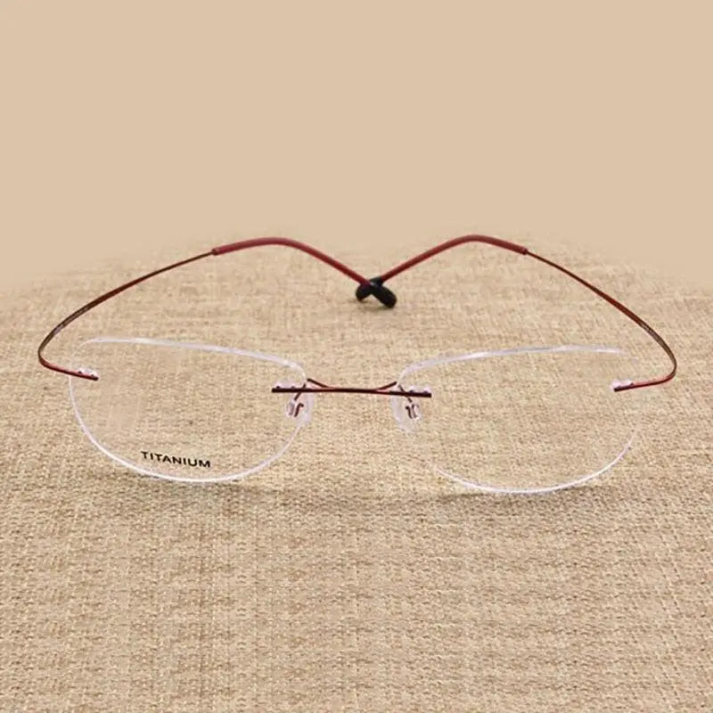 Unisex Rimless Titanium Prescription Glasses — view 1 | Rx Spectacle