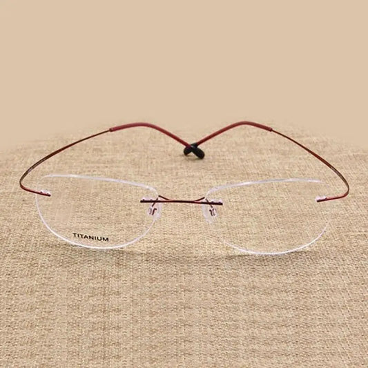 Unisex Rimless Titanium Prescription Glasses — view 1 | Rx Spectacle