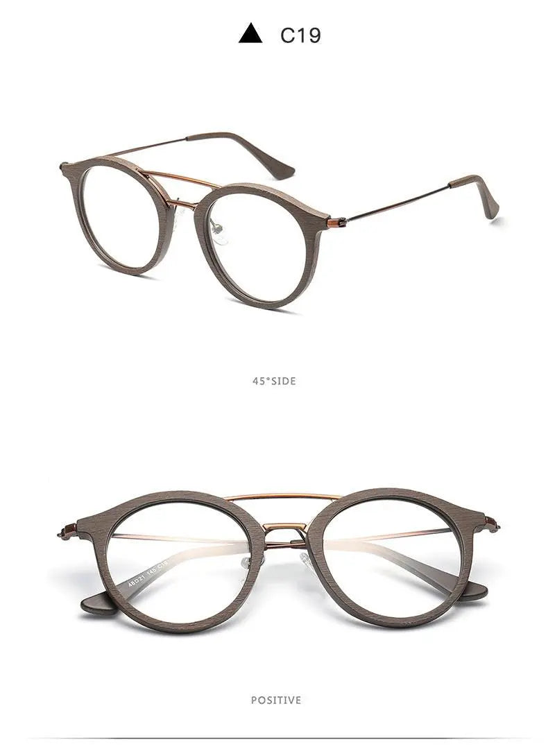 Unisex Round Full Rim Alloy Double Bridge Prescription Glasses 4821 — view 18 | Rx Spectacle