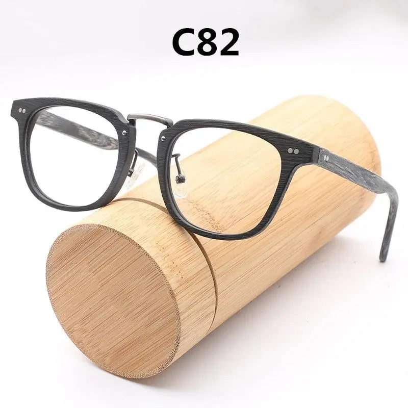 Unisex Square Full Rim Wood Prescription Glasses Lbh025 — view 8 | Rx Spectacle