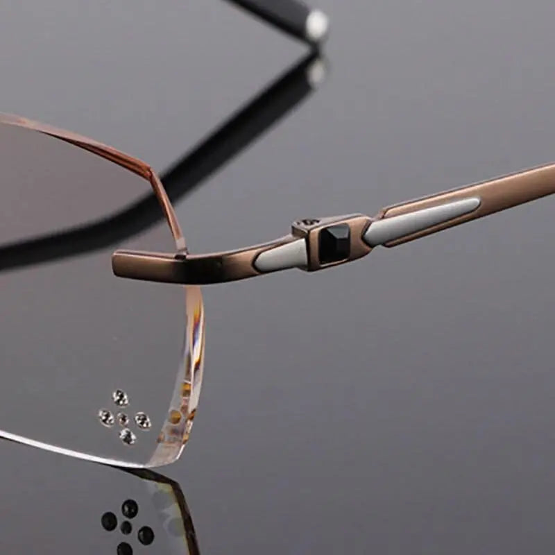 Men's Rimless Titanium Prescription Glasses 611 — view 5 | Rx Spectacle