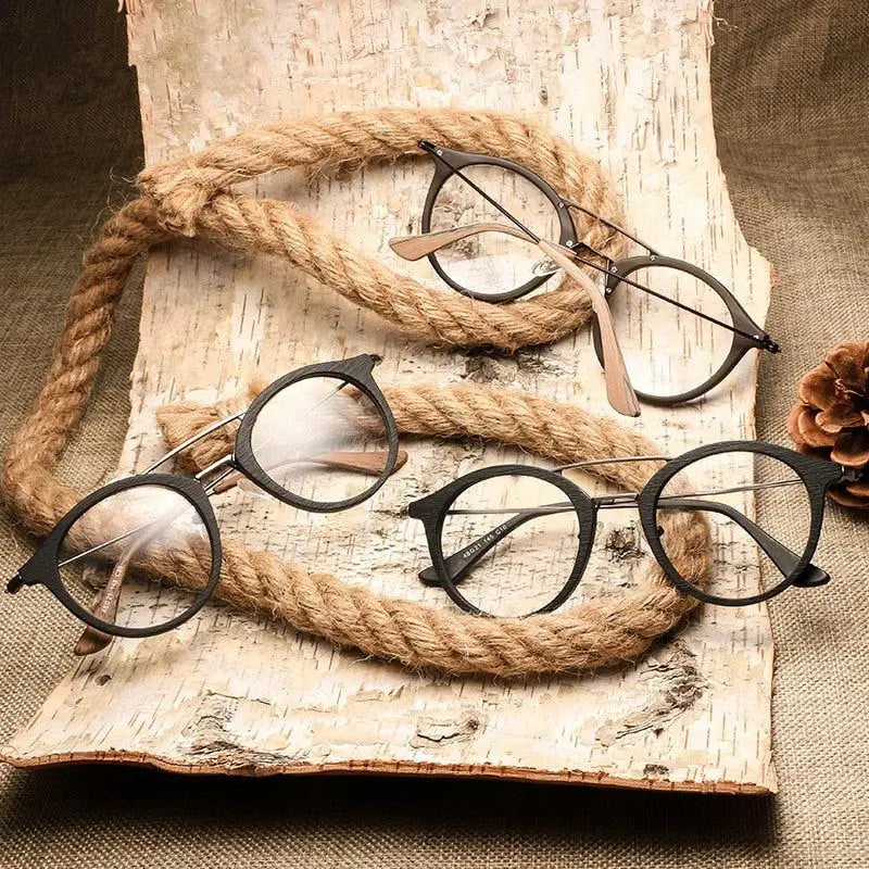 Unisex Round Full Rim Alloy Double Bridge Prescription Glasses 4821 — view 13 | Rx Spectacle