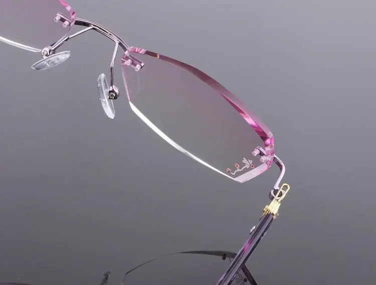Unisex Rectangular Rimless Titanium Prescription Glasses 88005 — view 16 | Rx Spectacle
