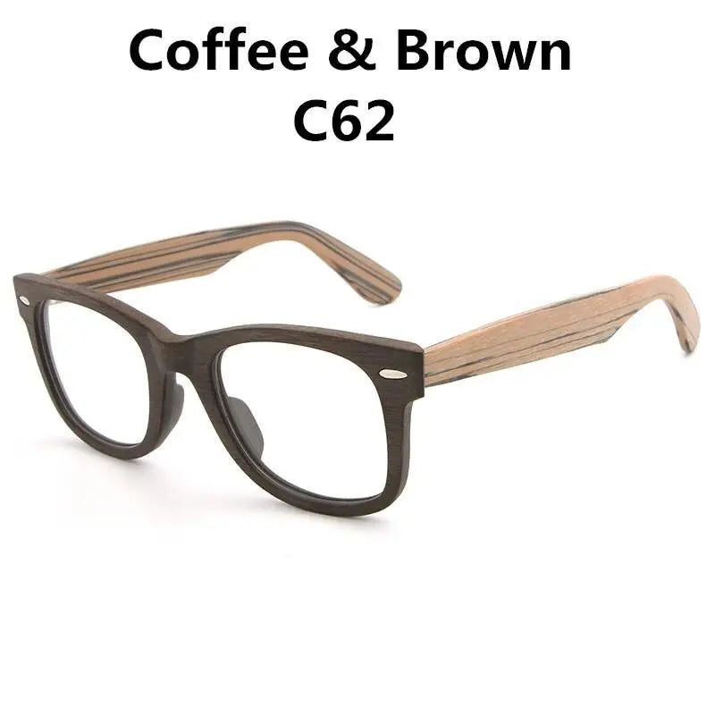 Unisex Square Full Rim Wood Prescription Glasses Lhb031 — view 9 | Rx Spectacle