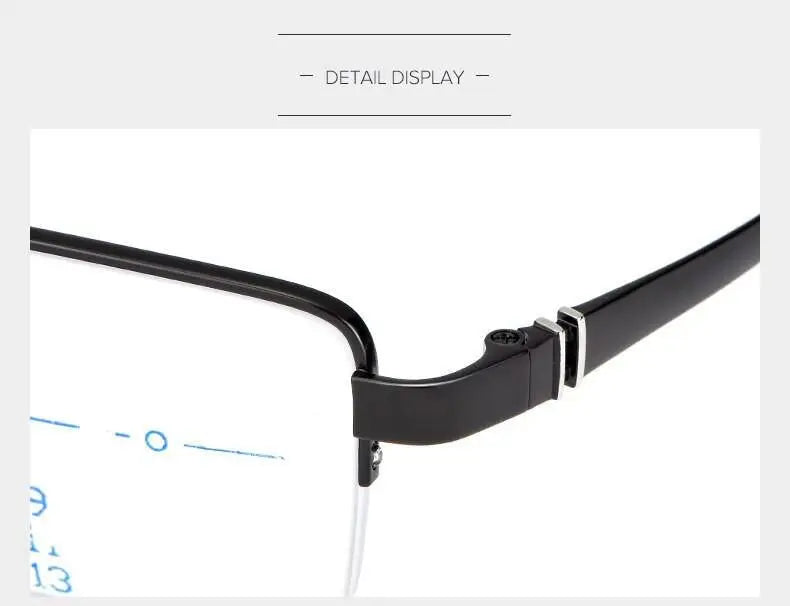 Men's Semi-Rimless Titanium Reading Glasses 1688 — view 15 | Rx Spectacle