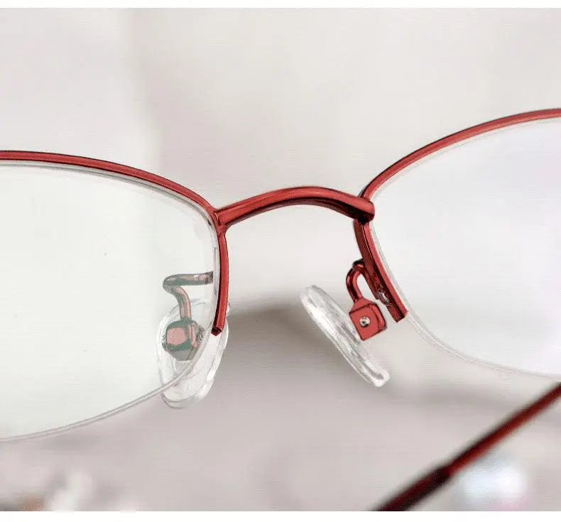 Women's Semi-Rimless Alloy Reading Glasses 3039 — view 21 | Rx Spectacle