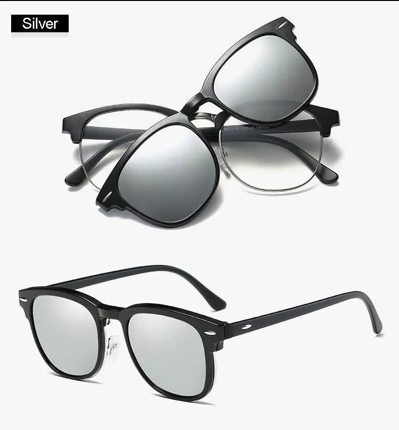 Men's Square Full Rim Clip-On Prescription Glasses 2218 — view 18 | Rx Spectacle