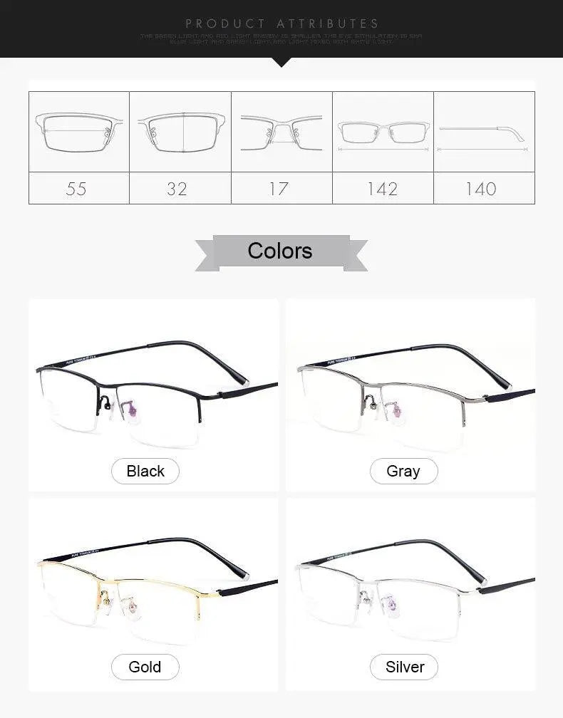Full Rim Titanium Prescription Glasses J85148 — view 11 | Rx Spectacle