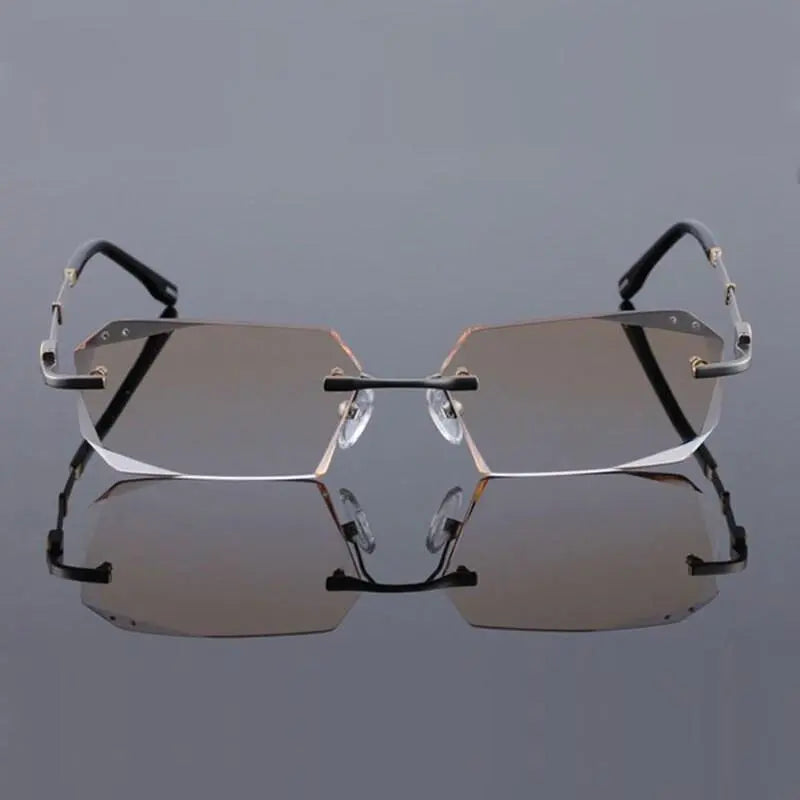 Rimless Titanium Prescription Glasses 58128 — view 3 | Rx Spectacle