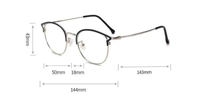 Cat Eye Full Rim Alloy Prescription Glasses 9029 — view 13 | Rx Spectacle
