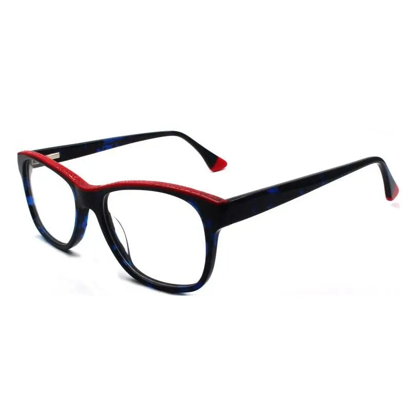 Unisex Square Full Rim Acetate Prescription Glasses 8040 — view 10 | Rx Spectacle