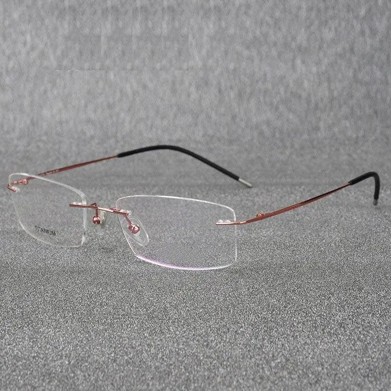 Rimless Titanium Prescription Glasses — view 1 | Rx Spectacle