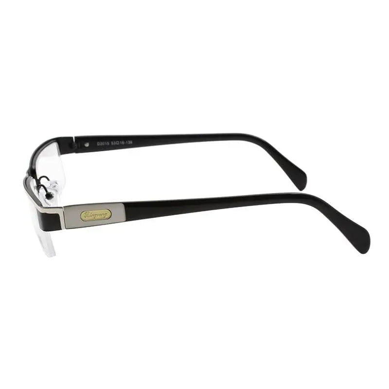 Men's Semi-Rimless Stainless Steel Reading Glasses D2015 — view 5 | Rx Spectacle
