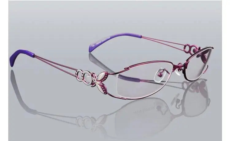 Women's Butterfly Full Rim Alloy Prescription Glasses 6150 — view 22 | Rx Spectacle