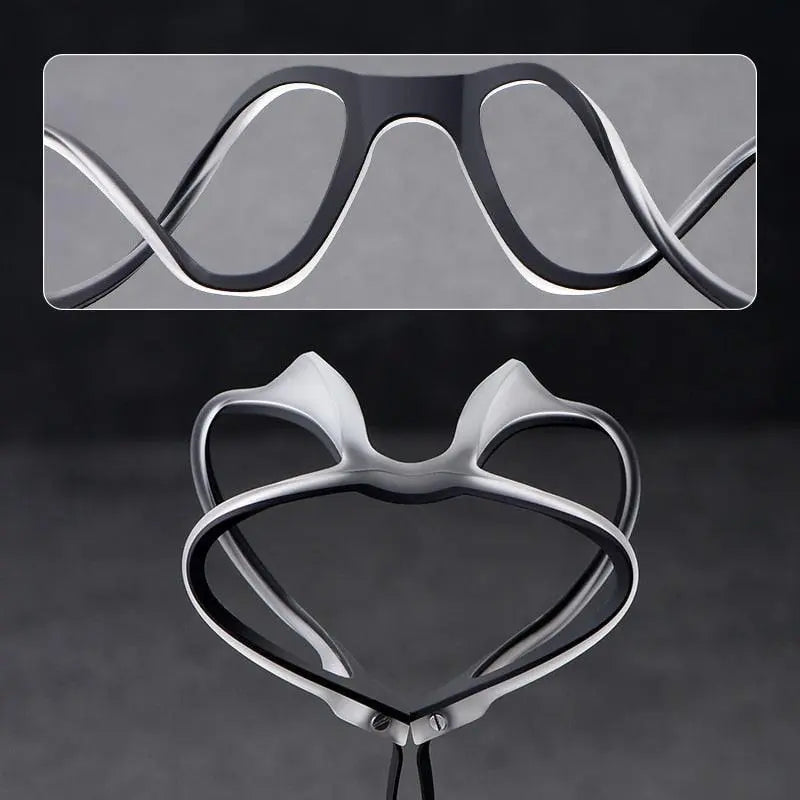 Men's Square Semi-Rimless TR90 Prescription Glasses 2099 — view 6 | Rx Spectacle