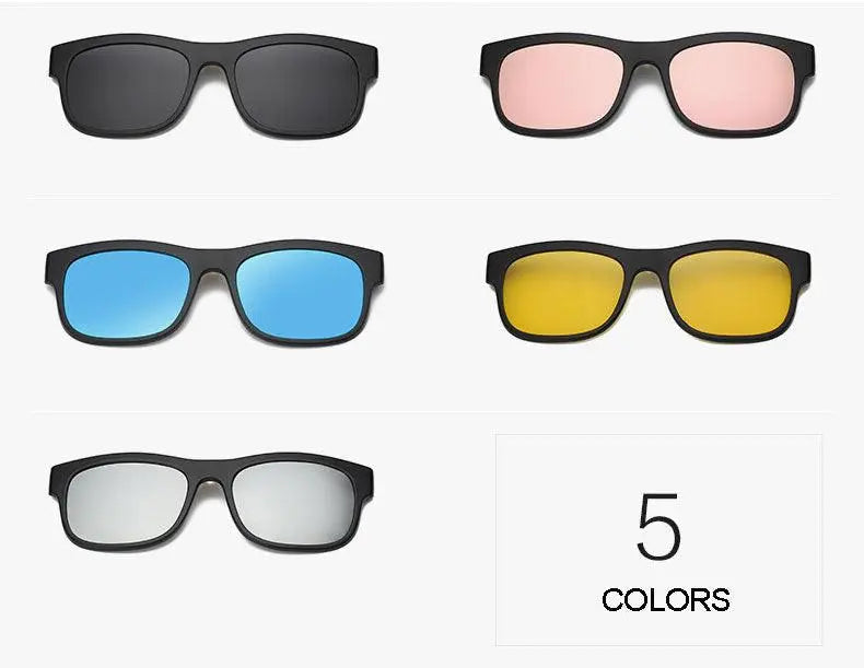 Unisex Square Full Rim Clip-On Prescription Glasses 2203 — view 10 | Rx Spectacle