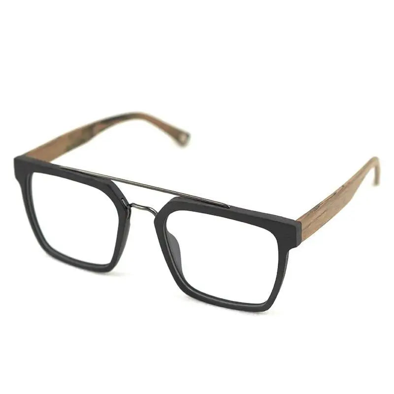 Men's Square Full Rim Wood Prescription Glasses Ps7050 — view 7 | Rx Spectacle