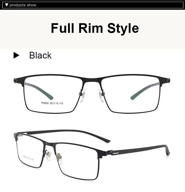 Men's Full Rim Alloy Prescription Glasses P9960 — view 15 | Rx Spectacle