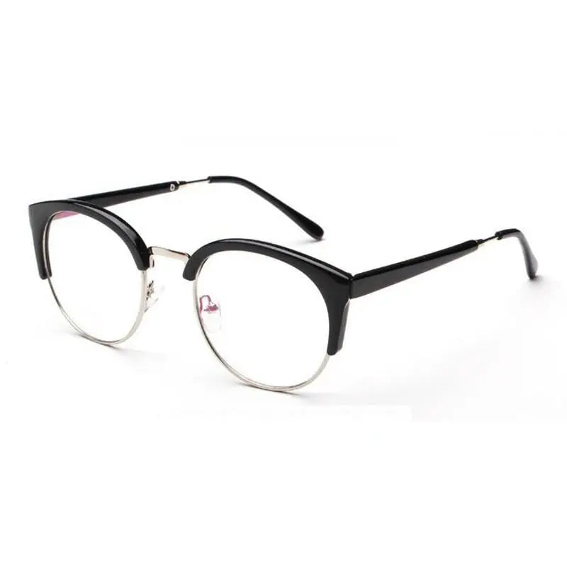 Women's Cat Eye Semi-Rimless Plastic Prescription Glasses 322 — view 4 | Rx Spectacle