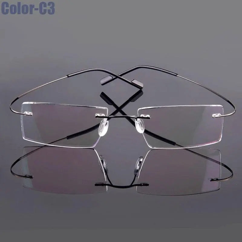 Unisex Rimless Titanium Prescription Glasses 5018 — view 11 | Rx Spectacle