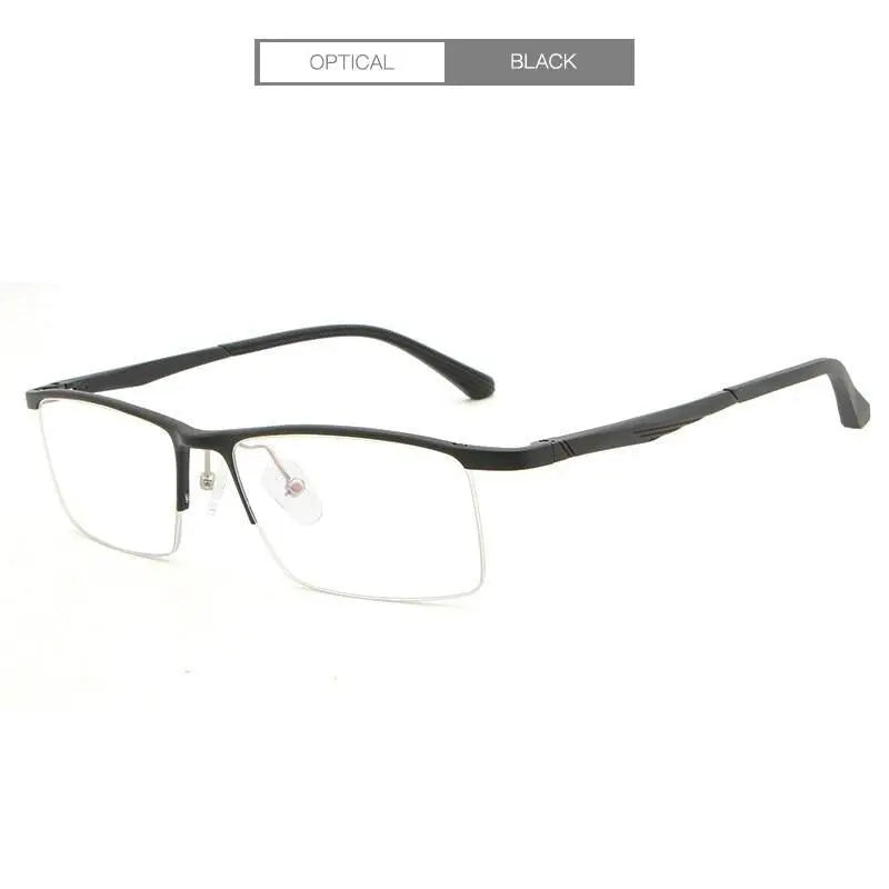 Men's Rectangular Semi-Rimless Alloy Prescription Glasses Lp6236 — view 7 | Rx Spectacle