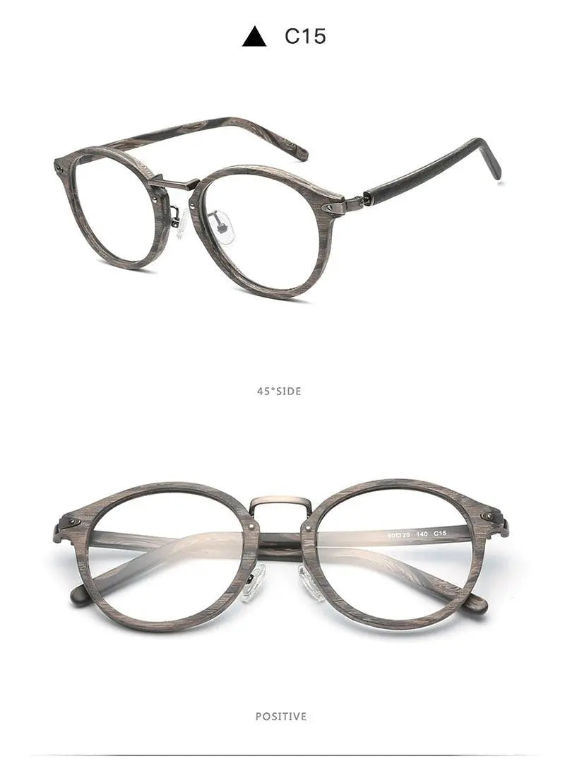 Unisex Round Full Rim Alloy Prescription Glasses Bc06 — view 19 | Rx Spectacle