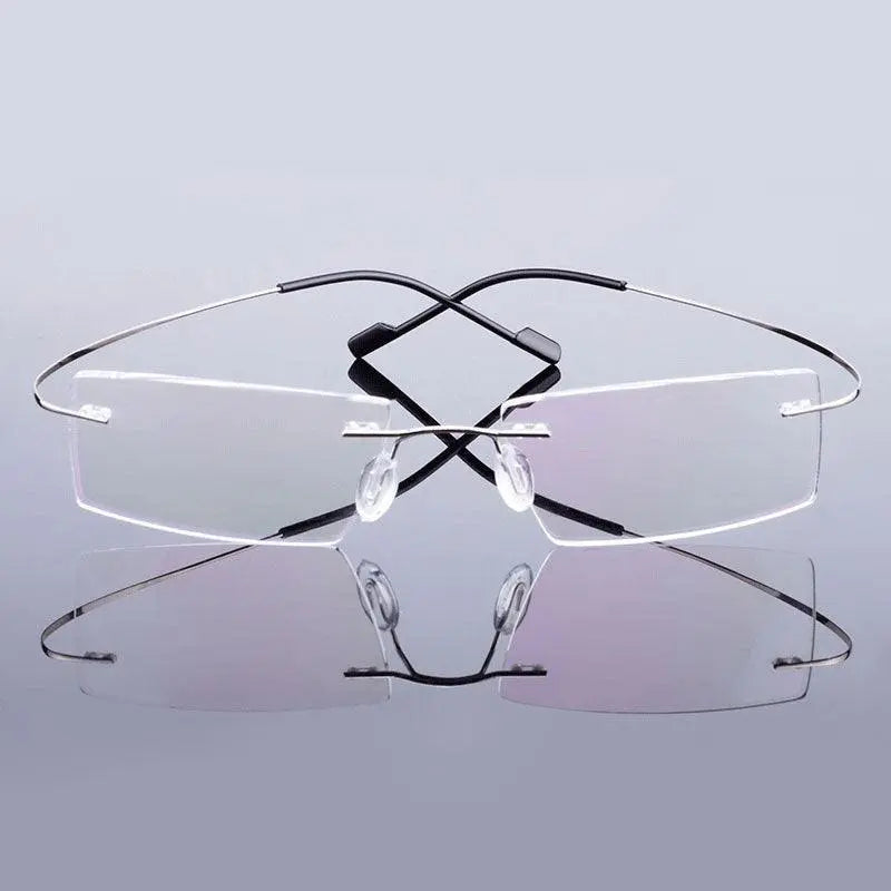 Unisex Rimless Titanium Prescription Glasses 5018 — view 1 | Rx Spectacle