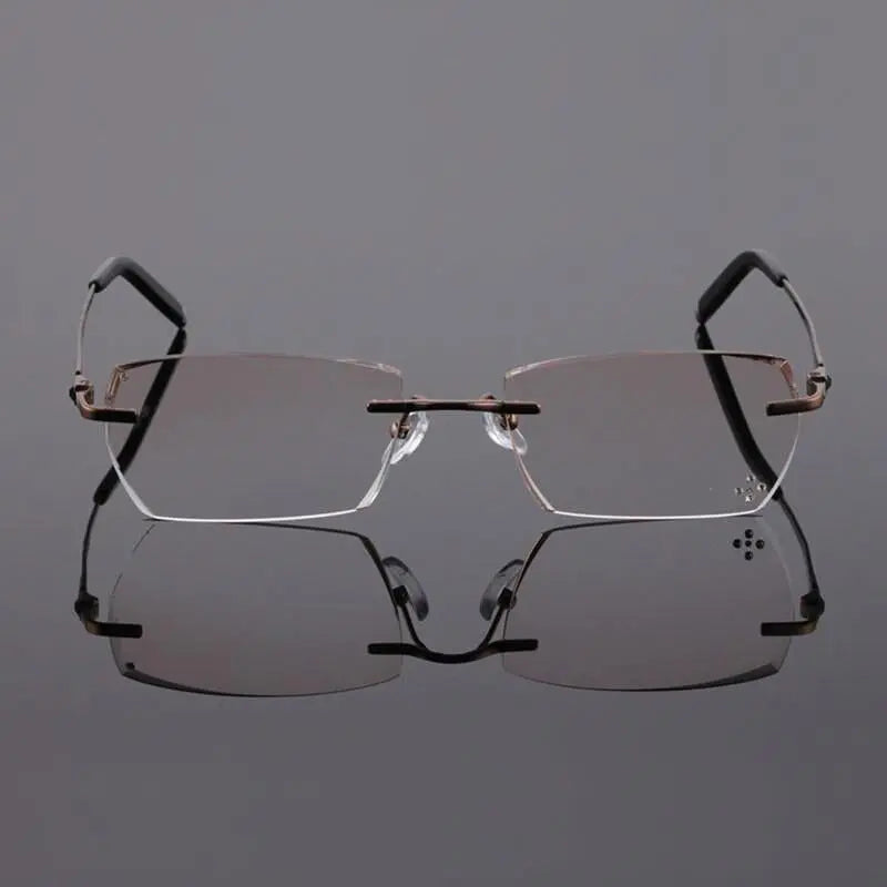 Men's Rimless Titanium Prescription Glasses 611 — view 3 | Rx Spectacle