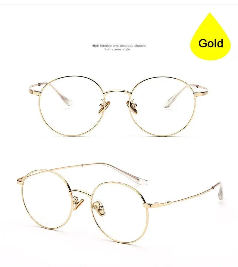 Unisex Round Full Rim Alloy Prescription Glasses 77507 — view 22 | Rx Spectacle