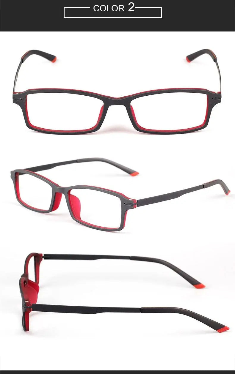Square Full Rim Titanium Prescription Glasses 7011 — view 14 | Rx Spectacle