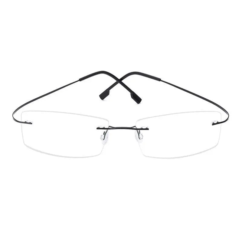 Unisex Rimless Titanium Prescription Glasses J0860 — view 4 | Rx Spectacle