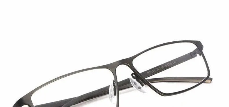 Men's Square Full Rim Titanium Prescription Glasses P8184 — view 16 | Rx Spectacle