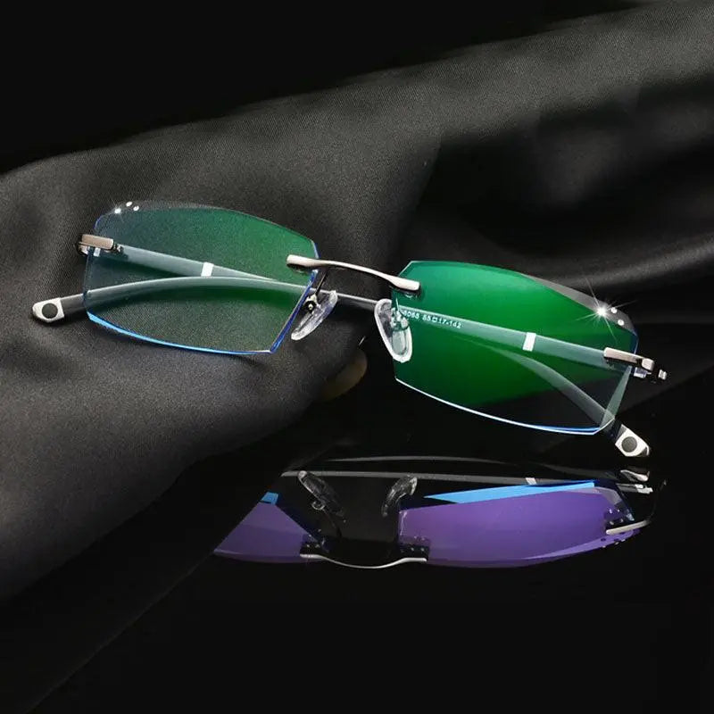 Men's Rimless TR90 Prescription Glasses A001 — view 1 | Rx Spectacle