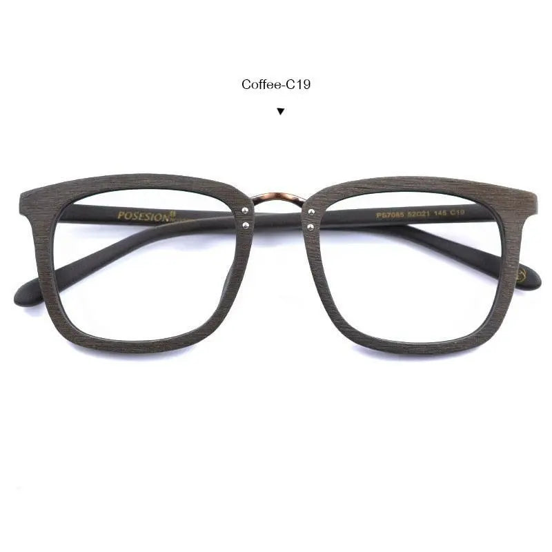 Men's Square Full Rim Alloy Prescription Glasses Ps7085 — view 7 | Rx Spectacle