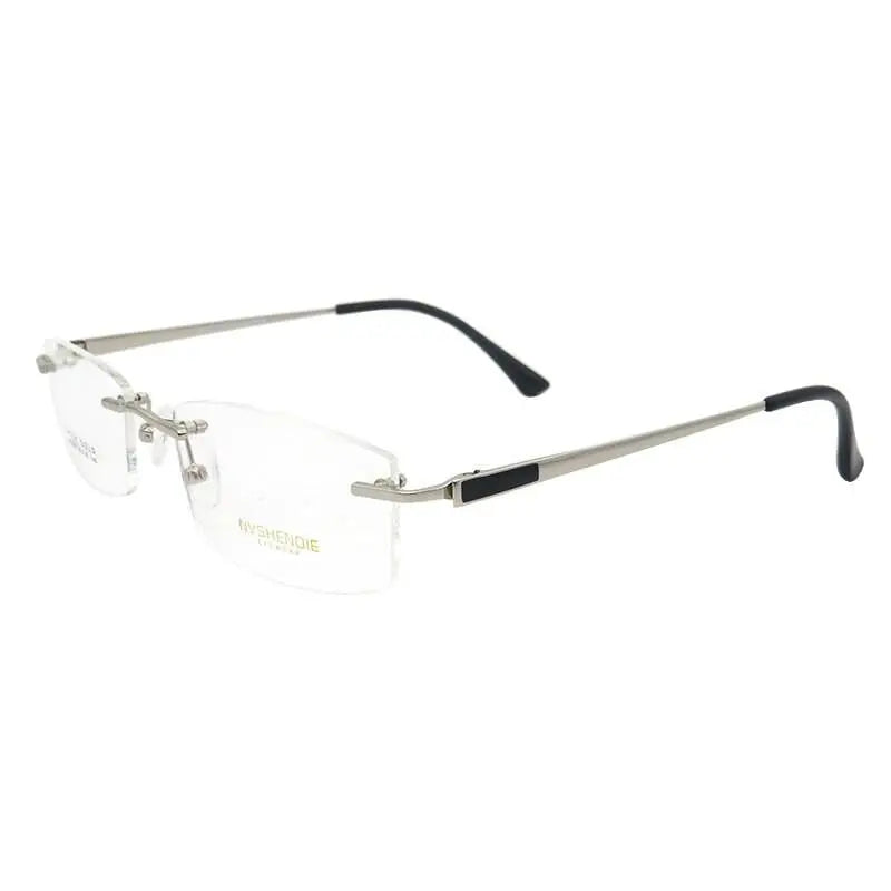 Men's Rimless Titanium Prescription Glasses S8326 — view 8 | Rx Spectacle