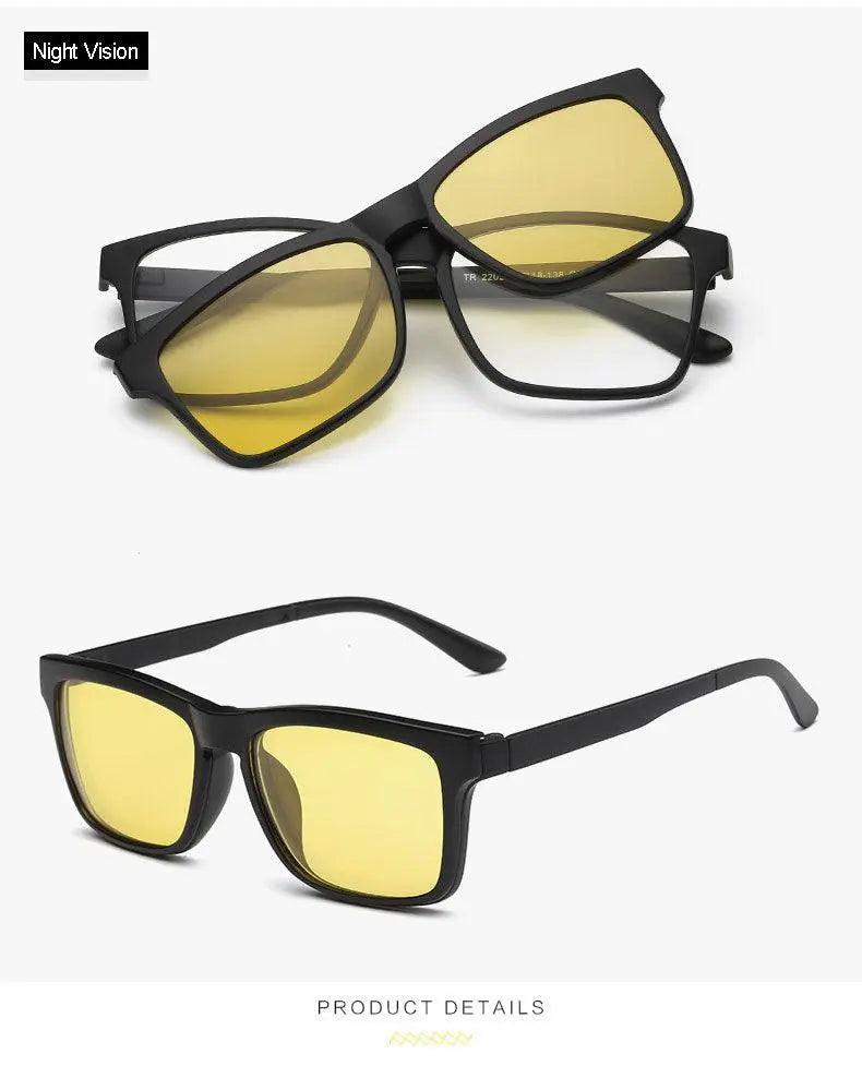 Unisex Square Full Rim Clip-On Prescription Glasses 2202 — view 16 | Rx Spectacle