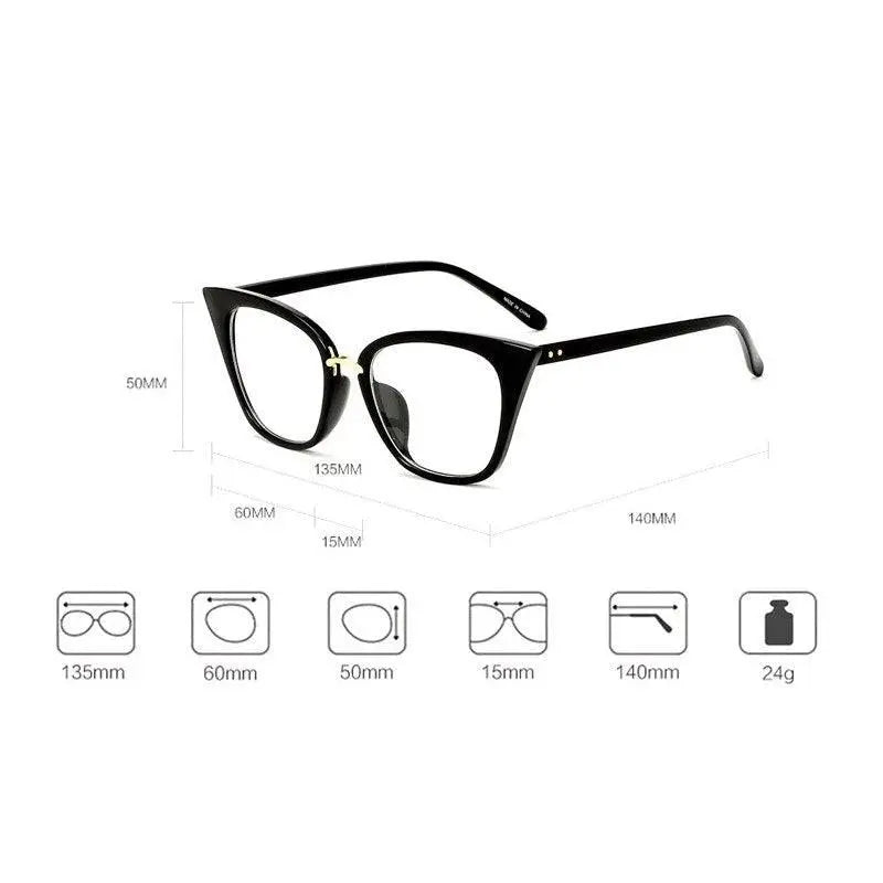 Women's Cat Eye Full Rim Acetate Prescription Glasses 97093 — view 4 | Rx Spectacle