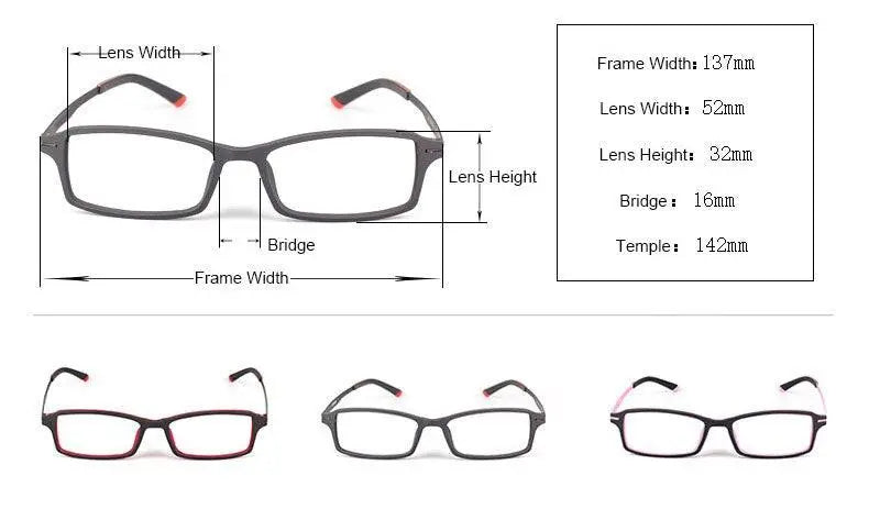 Square Full Rim Titanium Prescription Glasses 7011 — view 11 | Rx Spectacle