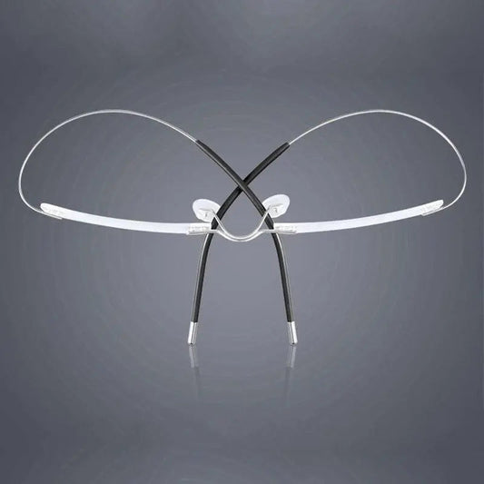 Unisex Rimless Titanium Prescription Glasses E1055 — view 1 | Rx Spectacle