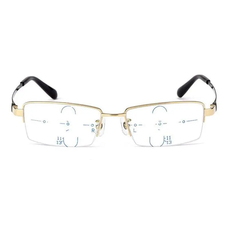Men's Semi-Rimless Titanium Reading Glasses 1688 — view 9 | Rx Spectacle