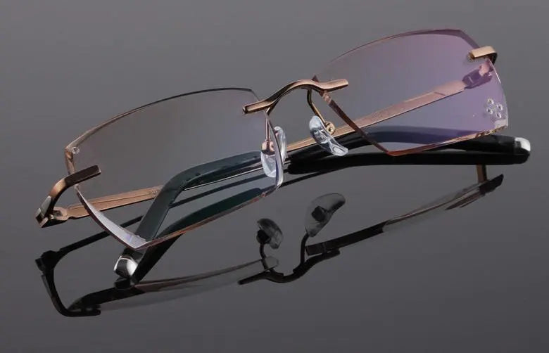 Men's Rimless Titanium Prescription Glasses 611 — view 7 | Rx Spectacle