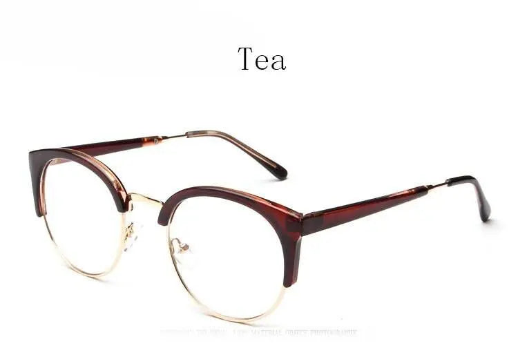 Women's Cat Eye Semi-Rimless Plastic Prescription Glasses 322 — view 14 | Rx Spectacle