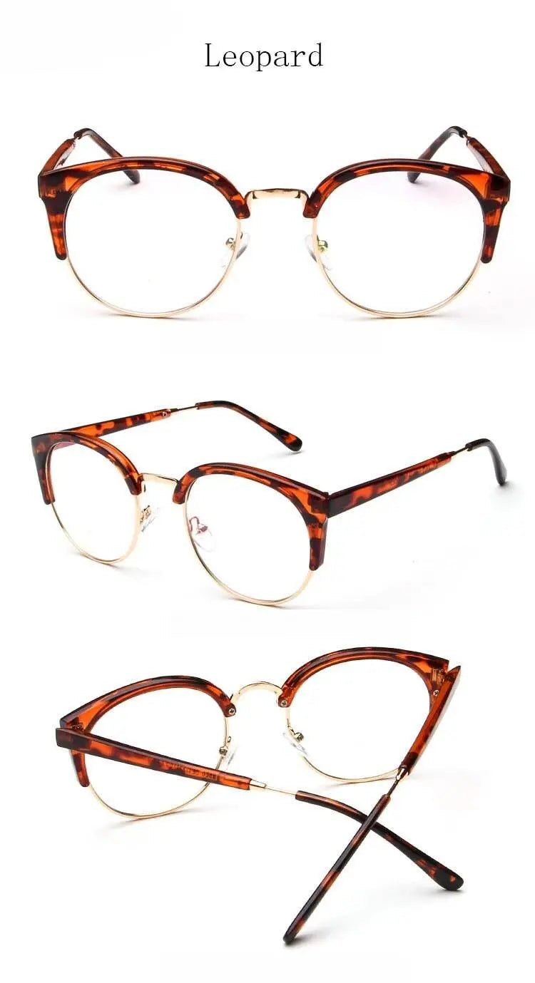 Women's Cat Eye Semi-Rimless Plastic Prescription Glasses 322 — view 13 | Rx Spectacle