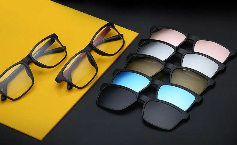 Unisex Square Full Rim Clip-On Prescription Glasses 2202 — view 7 | Rx Spectacle
