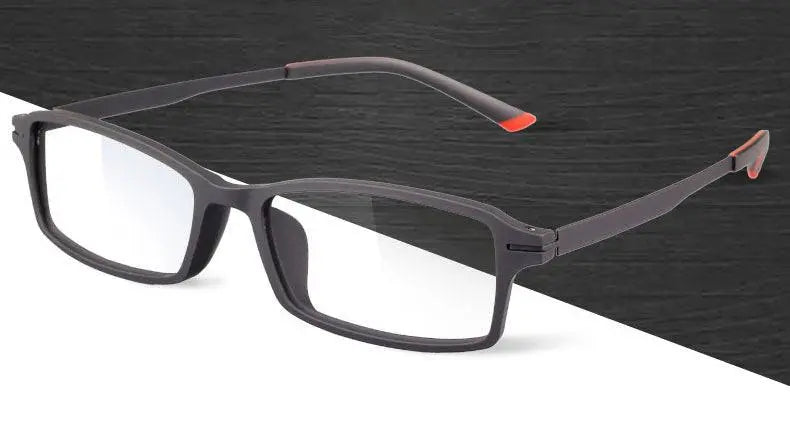 Square Full Rim Titanium Prescription Glasses 7011 — view 9 | Rx Spectacle