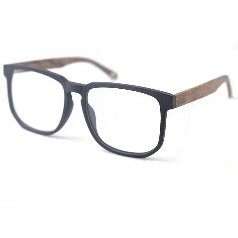 Unisex Square Full Rim Wood Oversized Prescription Glasses Ps5104 — view 6 | Rx Spectacle