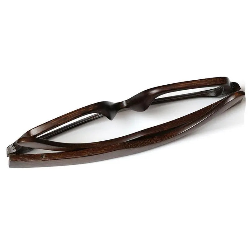 Unisex Square Full Rim Wood Prescription Glasses 56190 — view 5 | Rx Spectacle