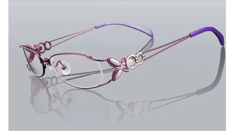 Women's Butterfly Full Rim Alloy Prescription Glasses 6150 — view 23 | Rx Spectacle