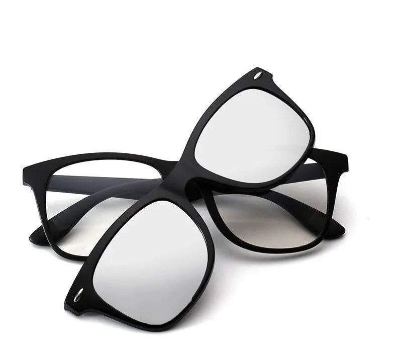 Men's Square Full Rim TR90 Clip-On Prescription Glasses 2208 — view 12 | Rx Spectacle