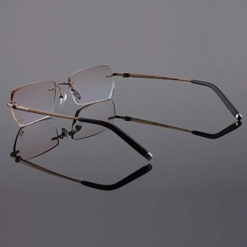 Men's Rimless Titanium Prescription Glasses 611 — view 4 | Rx Spectacle